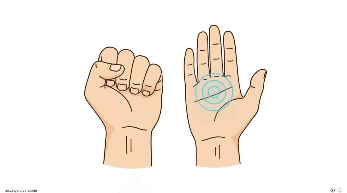 Close-up of a hand releasing a tight fist, symbolizing progressive muscle relaxation.